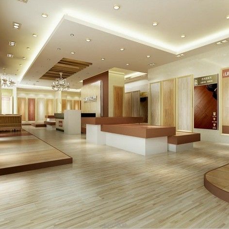 पीवीसी SPC वाटरप्रूफ फर्श 2m 2.5m चौड़ाई