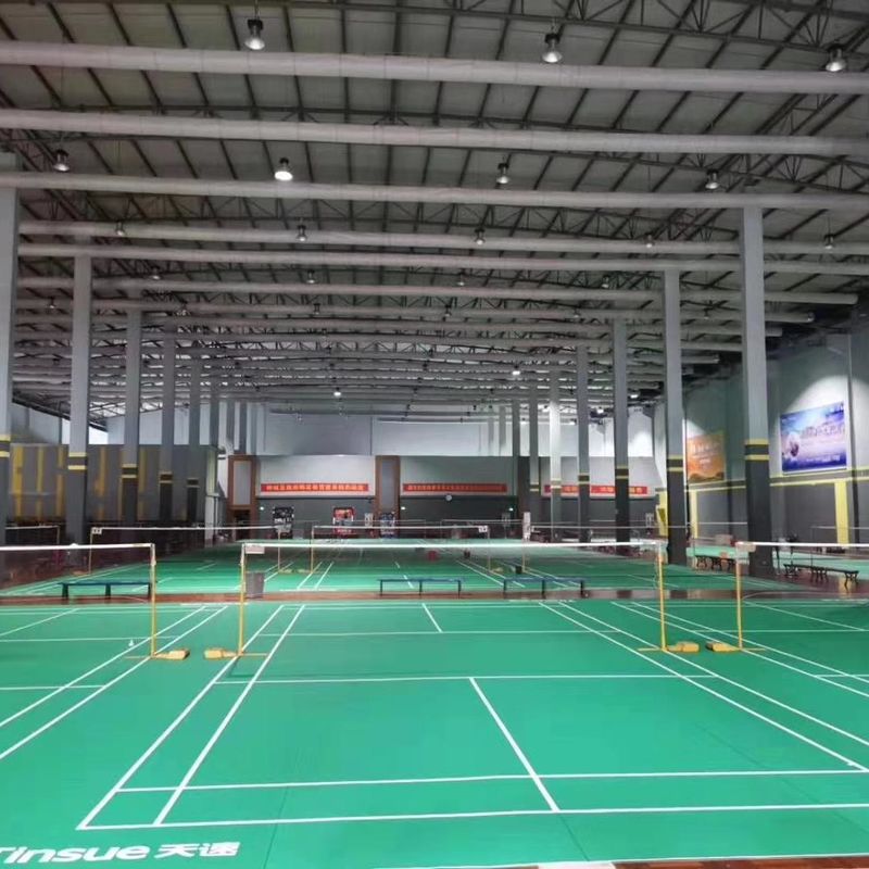 एनलियो आउटडोर खेल इस्तेमाल किया बैडमिंटन मैट पीवीसी विनाइल फर्श रोल जलरोधक अग्निरोधक प्लास्टिक