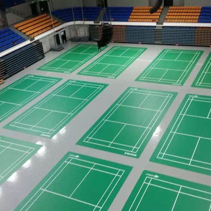 इनडोर बैडमिंटन कोर्ट के लिए रील पीवीसी विनाइल फर्श रोल