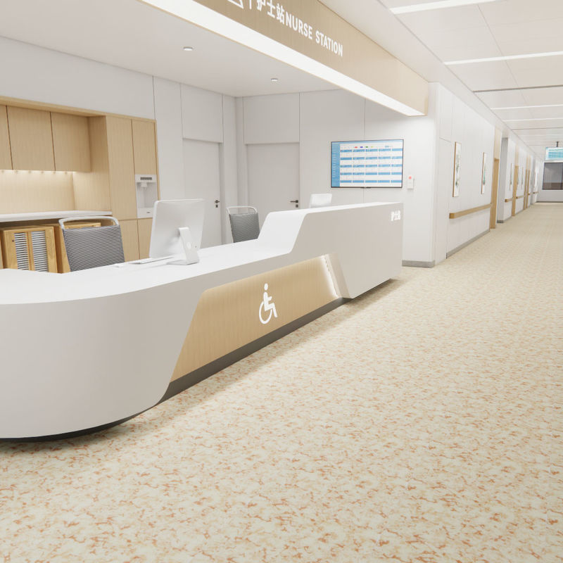 साफ करने में आसान व्यस्त स्थानों के लिए विषमतापूर्ण फर्श टिकाऊ दाग प्रतिरोधी बहु-परत संरचना