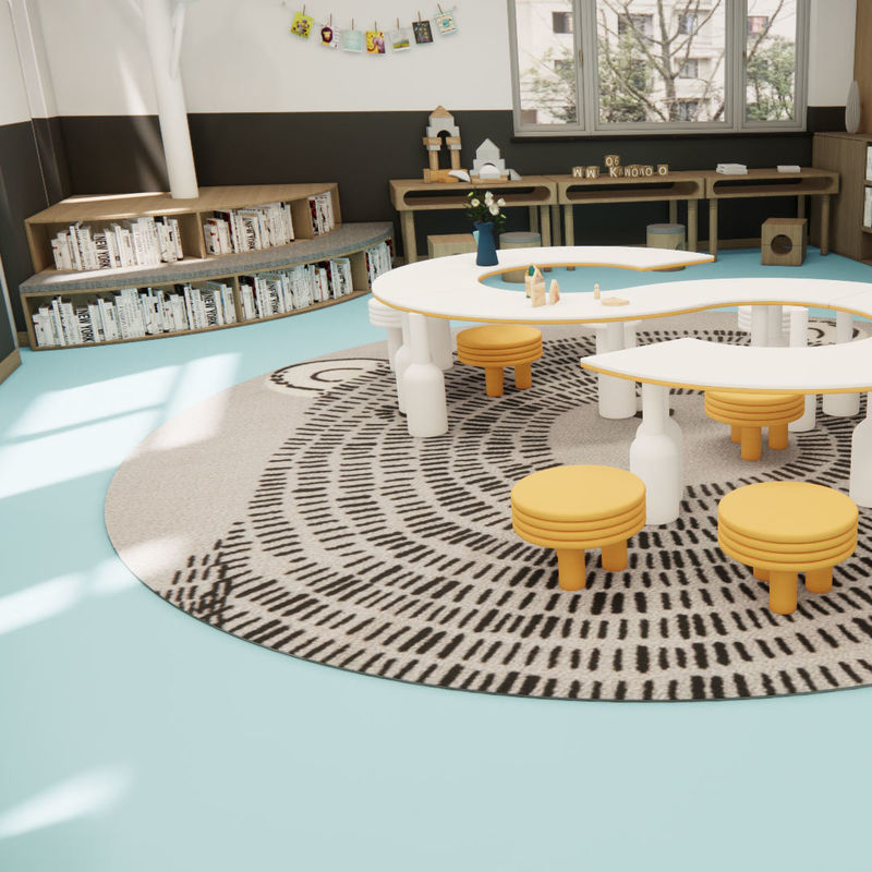 उच्च यातायात वाले क्षेत्रों और उच्च आर्द्रता वाले वातावरण के लिए विभेदक मंजिल पीवीसी फर्श