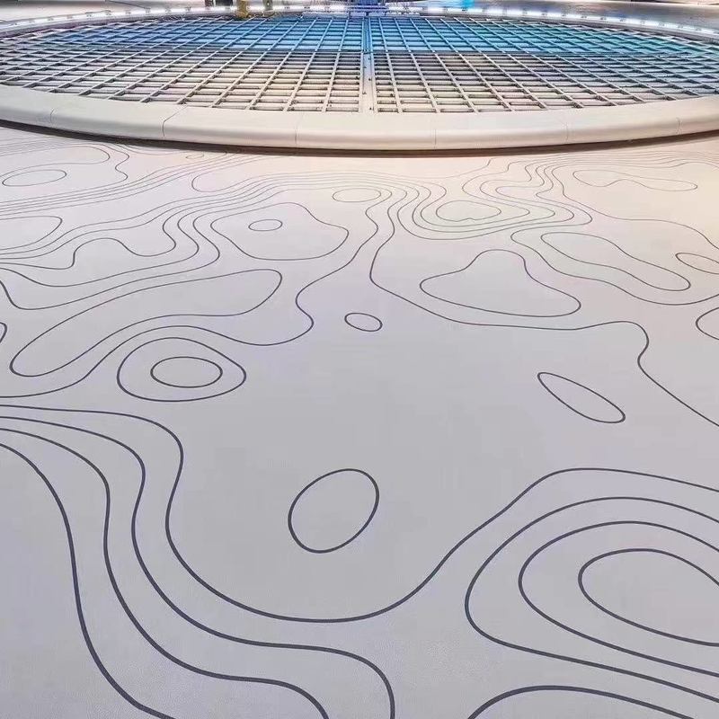 प्रदर्शनी हॉल के लिए पर्यावरण के अनुकूल, पहनने के प्रतिरोधी और एंटी स्लिप रबर फर्श