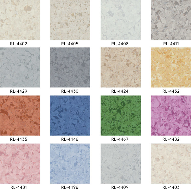 ल्यूमिना हेल्थ/इन्फिनिटी नर्सिंग होम के लिए आसान-साफ एंटीमाइक्रोबियल होमोजेनिक विनाइल फर्श