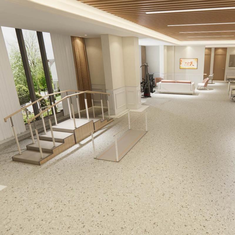 नर्सिंग होम के लिए व्यापक वृद्ध-देखभाल फ़्लोरिंग – मेडिकल-ग्रेड सजातीय स्वच्छ शैली