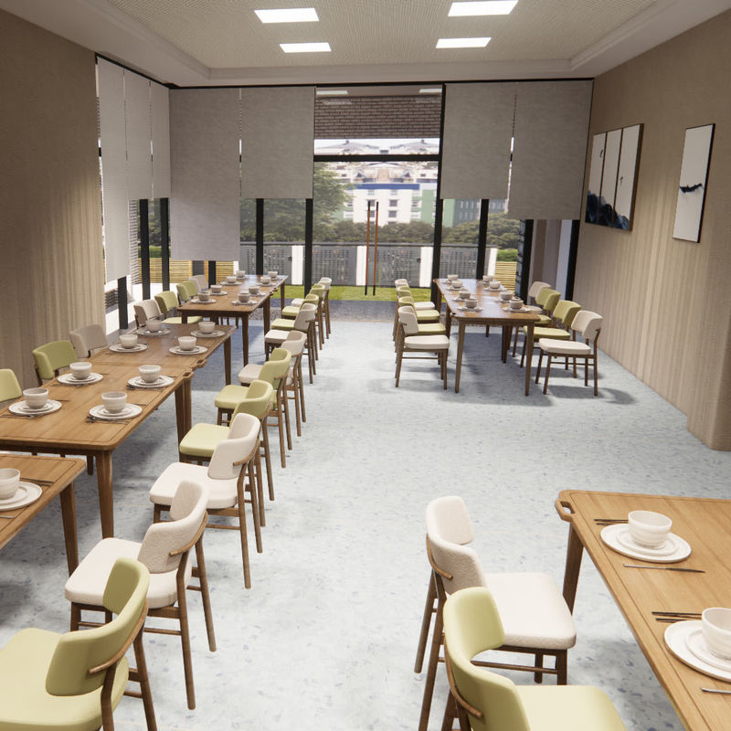 वृद्धावस्था के अनुकूल स्वच्छतापूर्ण समानुपातिक फर्श नर्सिंग होम के लिए 