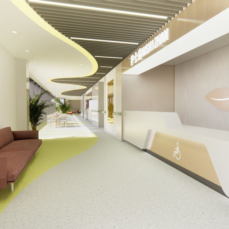 नर्सिंग होम के लिए स्लिप-रेसिस्टेंट हाइजीनिक विनाइल फ़्लोरिंग – मेडिकल-ग्रेड टिकाऊ संस्करण