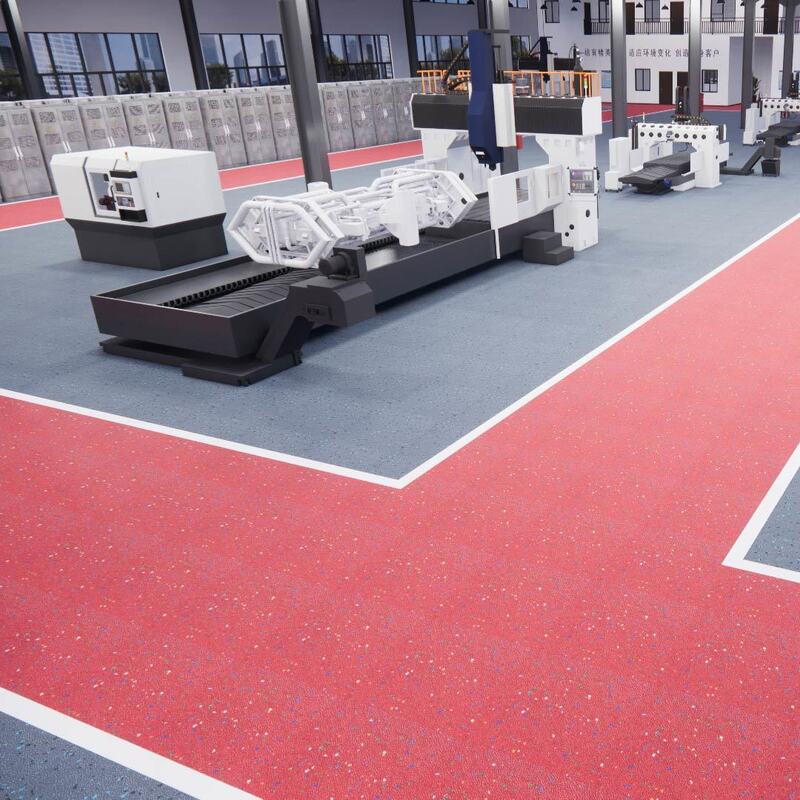 रेले धूल मुक्त कार्बोरुंडम सुरक्षा फर्श (स्वच्छ क्षेत्र पहनने-विरोधी-स्लिप-अग्निरोधी पर्यावरण के अनुकूल)