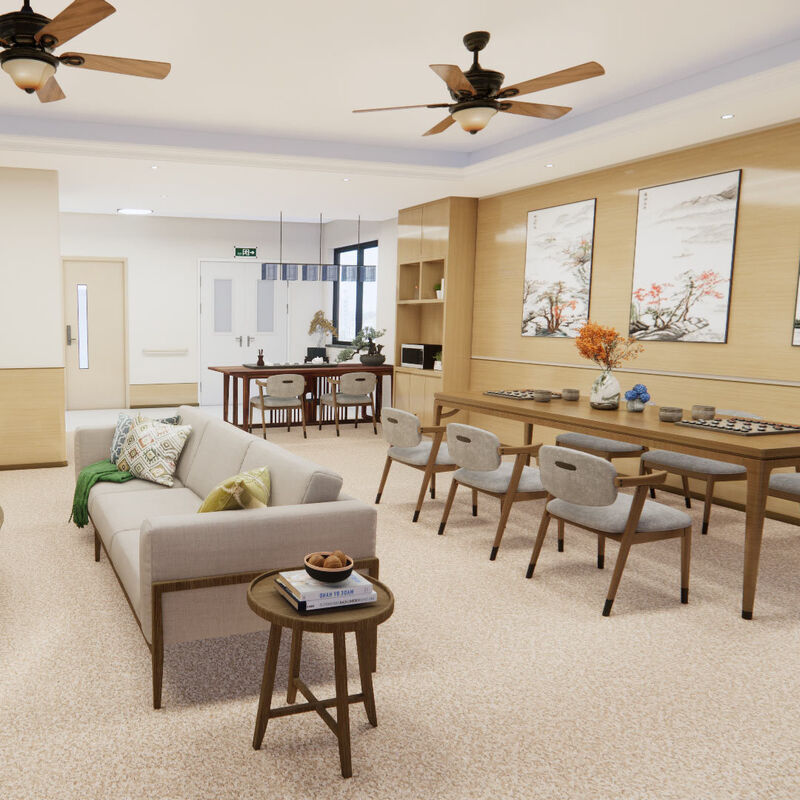 नर्सिंग होम के मरीज कक्षों के लिए स्क्रैच प्रतिरोधी सतह के साथ प्रभाव प्रतिरोधी समरूप फर्श