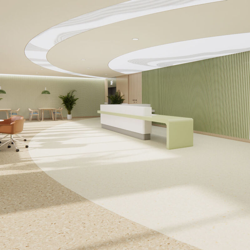 नर्सिंग होम हाउसकीपिंग आवश्यकताओं के लिए डिज़ाइन किया गया रासायनिक-प्रतिरोधी निर्बाध सजातीय विनाइल फ़्लोरिंग