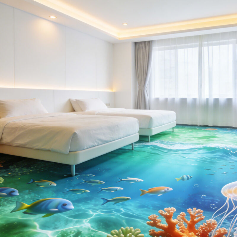 थीम रूम के लिए प्रीमियम कस्टम इमेज 3 डी सजावटी फर्श